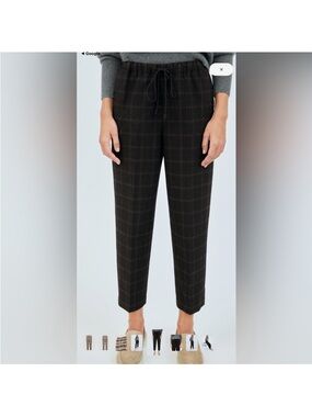 Aritzia JIMMY PANT Colour: RIVA BLK/CBBLSTN BEIGE